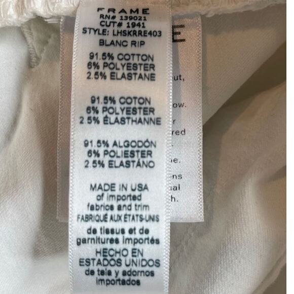 Frame Denim Womens Lehigh Skinny Fit Distressed Frayed‎ Hems Jeans Size 27 New - Picture 5 of 12